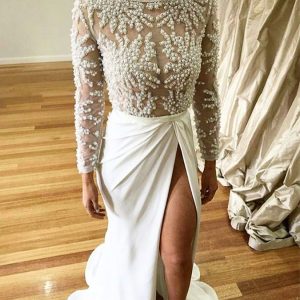 pearl wedding dress