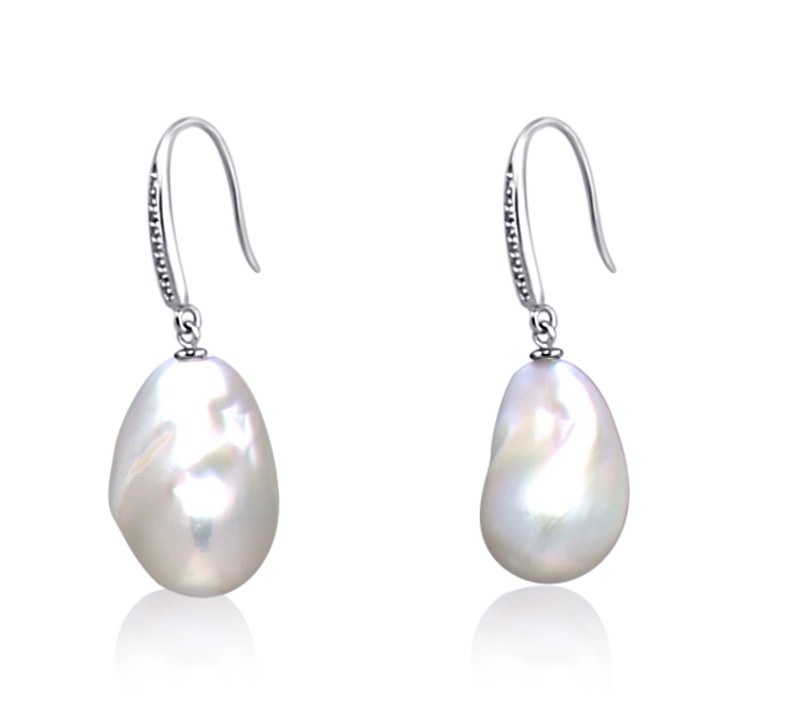 12-13mm AA+ Quality Freshwater - Edison Cultured Pearl Earring Pair in ...